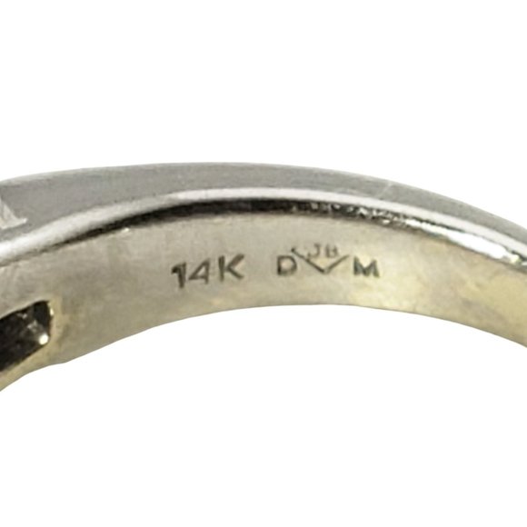 Vintage 14 Karat White Gold Ruby and Diamond Ring Size 4.5 GAI Certified #11655 - Picture 7 of 8